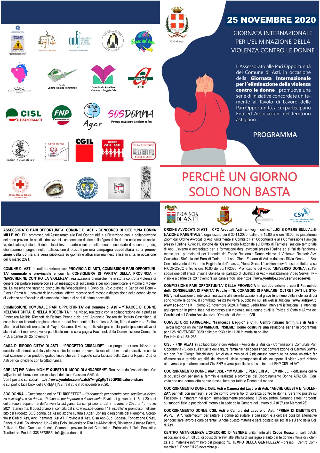 volantino contro violenza sulle donne